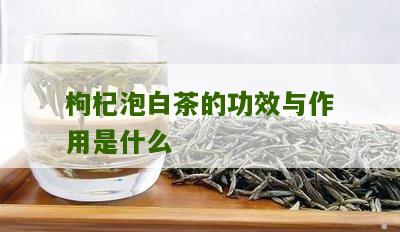 枸杞泡白茶的功效与作用是什么