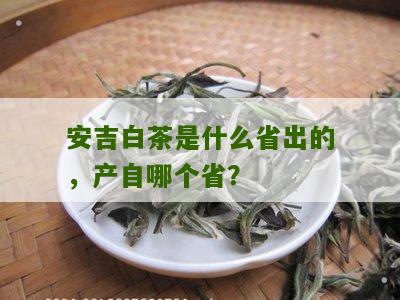 安吉白茶是什么省出的，产自哪个省？