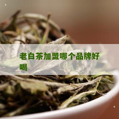 老白茶加盟哪个品牌好喝