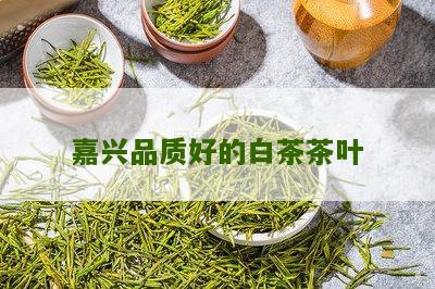 嘉兴品质好的白茶茶叶