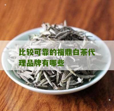 比较可靠的福鼎白茶代理品牌有哪些