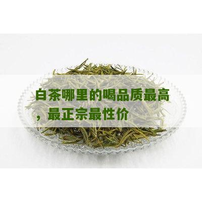 白茶哪里的喝品质最高，最正宗最性价