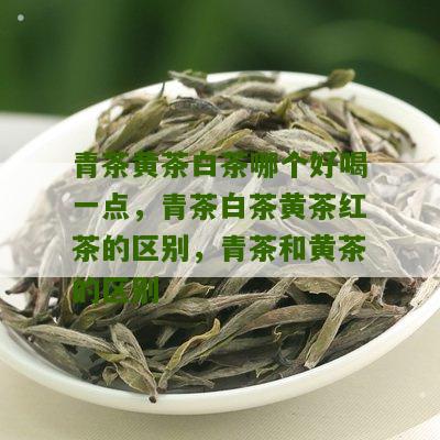 青茶黄茶白茶哪个好喝一点，青茶白茶黄茶红茶的区别，青茶和黄茶的区别