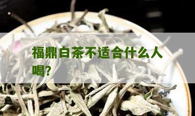 福鼎白茶不适合什么人喝？