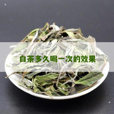 白茶多久喝一次的效果