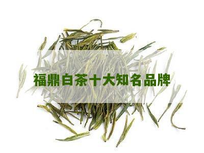 福鼎白茶十大知名品牌