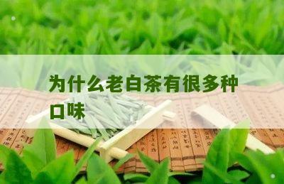 为什么老白茶有很多种口味