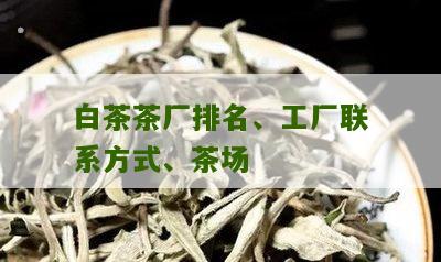 白茶茶厂排名、工厂联系方式、茶场