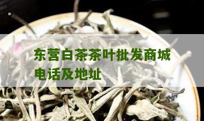 东营白茶茶叶批发商城电话及地址