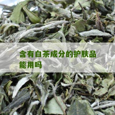 含有白茶成分的护肤品能用吗