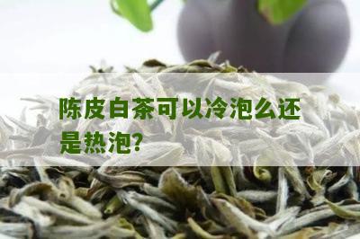 陈皮白茶可以冷泡么还是热泡？