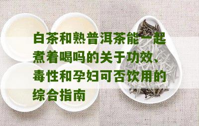 白茶和熟普洱茶能一起煮着喝吗的关于功效、毒性和孕妇可否饮用的综合指南