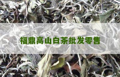 福鼎高山白茶批发零售