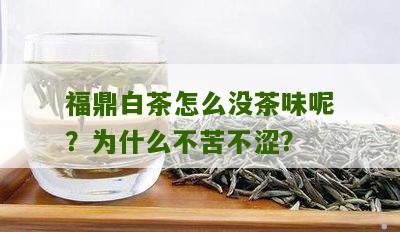 福鼎白茶怎么没茶味呢？为什么不苦不涩？