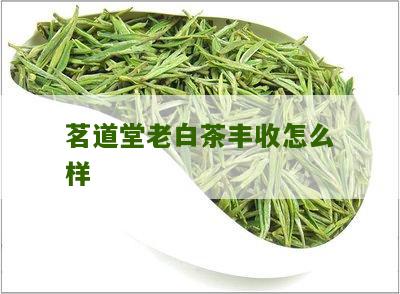 茗道堂老白茶丰收怎么样