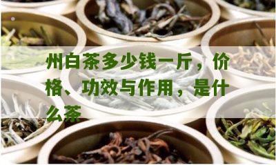 州白茶多少钱一斤，价格、功效与作用，是什么茶