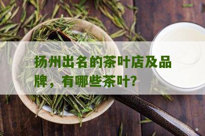 扬州出名的茶叶店及品牌，有哪些茶叶？