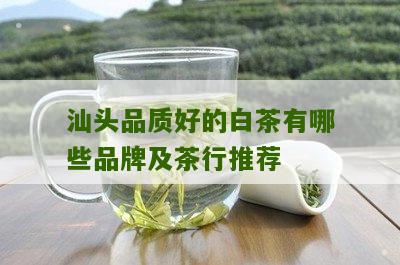 汕头品质好的白茶有哪些品牌及茶行推荐