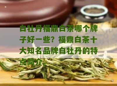 白牡丹福鼎白茶哪个牌子好一些？福鼎白茶十大知名品牌白牡丹的特点简介。