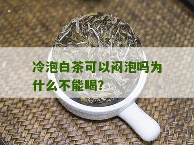 冷泡白茶可以闷泡吗为什么不能喝？