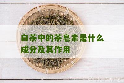 白茶中的茶皂素是什么成分及其作用