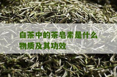 白茶中的茶皂素是什么物质及其功效