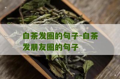 白茶发圈的句子-白茶发朋友圈的句子