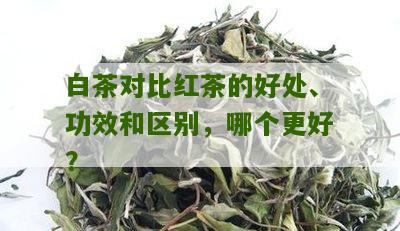 白茶对比红茶的好处、功效和区别，哪个更好？