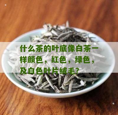 什么茶的叶底像白茶一样颜色，红色，绿色，及白色叶片绒毛？