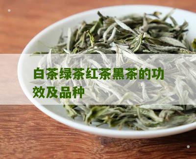 白茶绿茶红茶黑茶的功效及品种