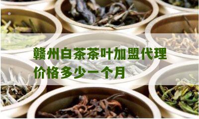 赣州白茶茶叶加盟代理价格多少一个月