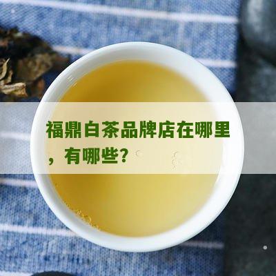 福鼎白茶品牌店在哪里，有哪些？