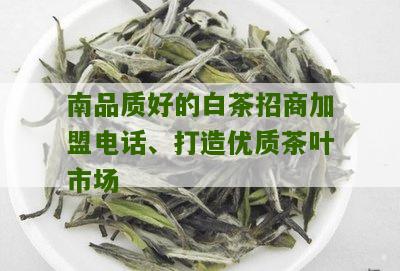 南品质好的白茶招商加盟电话、打造优质茶叶市场