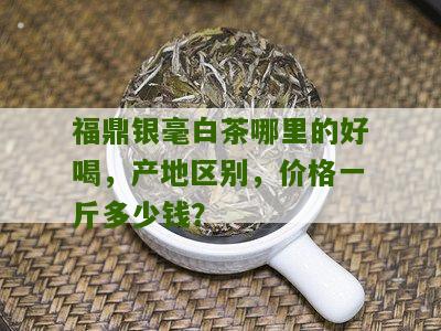 福鼎银毫白茶哪里的好喝，产地区别，价格一斤多少钱？