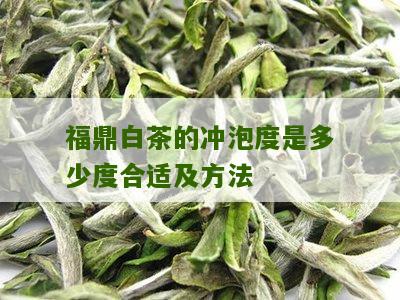 福鼎白茶的冲泡度是多少度合适及方法