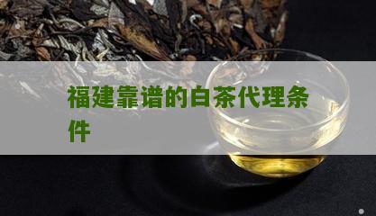 福建靠谱的白茶代理条件