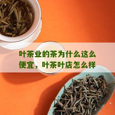 叶茶业的茶为什么这么便宜，叶茶叶店怎么样