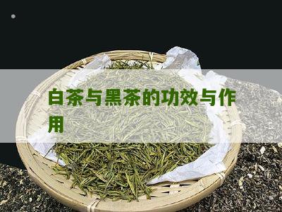 白茶与黑茶的功效与作用