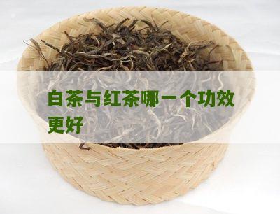 白茶与红茶哪一个功效更好