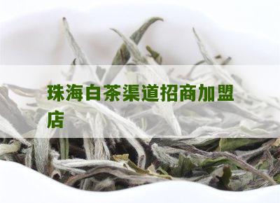 珠海白茶渠道招商加盟店