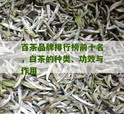 百茶品牌排行榜前十名，白茶的种类、功效与作用