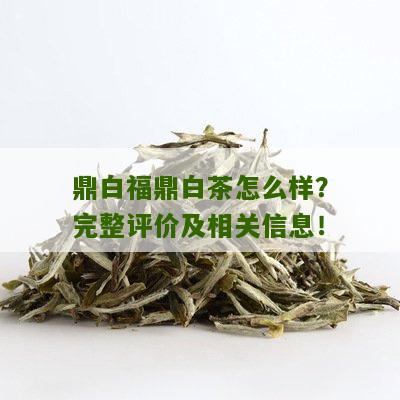 鼎白福鼎白茶怎么样？完整评价及相关信息！