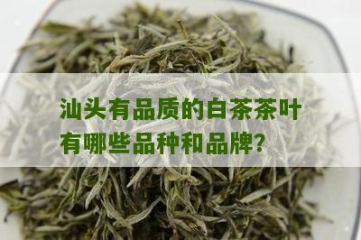 汕头有品质的白茶茶叶有哪些品种和品牌？