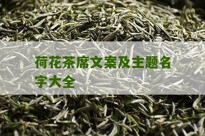 荷花茶席文案及主题名字大全