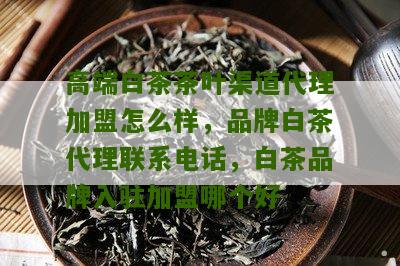 高端白茶茶叶渠道代理加盟怎么样，品牌白茶代理联系电话，白茶品牌入驻加盟哪个好