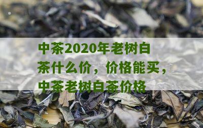 中茶2020年老树白茶什么价，价格能买，中茶老树白茶价格