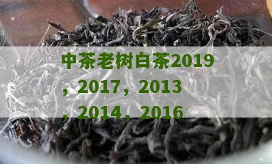 中茶老树白茶2019，2017，2013，2014，2016