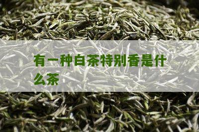 有一种白茶特别香是什么茶