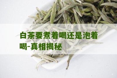 白茶要煮着喝还是泡着喝-真相揭秘