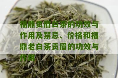 福鼎贡眉白茶的功效与作用及禁忌、价格和福鼎老白茶贡眉的功效与作用